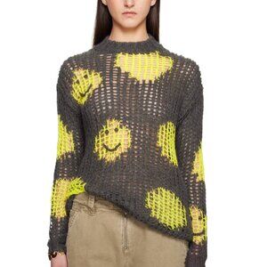 ACNE STUDIOS Smiley Face Mohair Sweater in XS